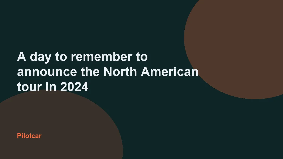 A day to remember to announce the North American tour in 2024 — overview visual