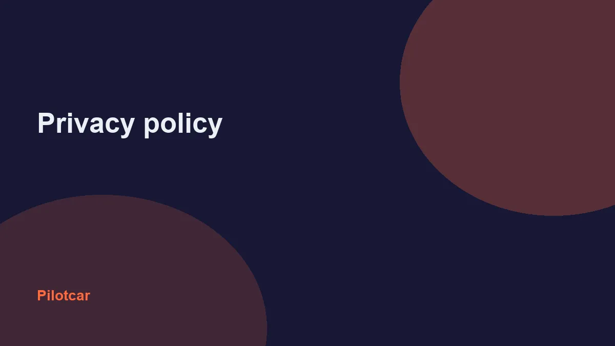 Privacy policy — overview visual