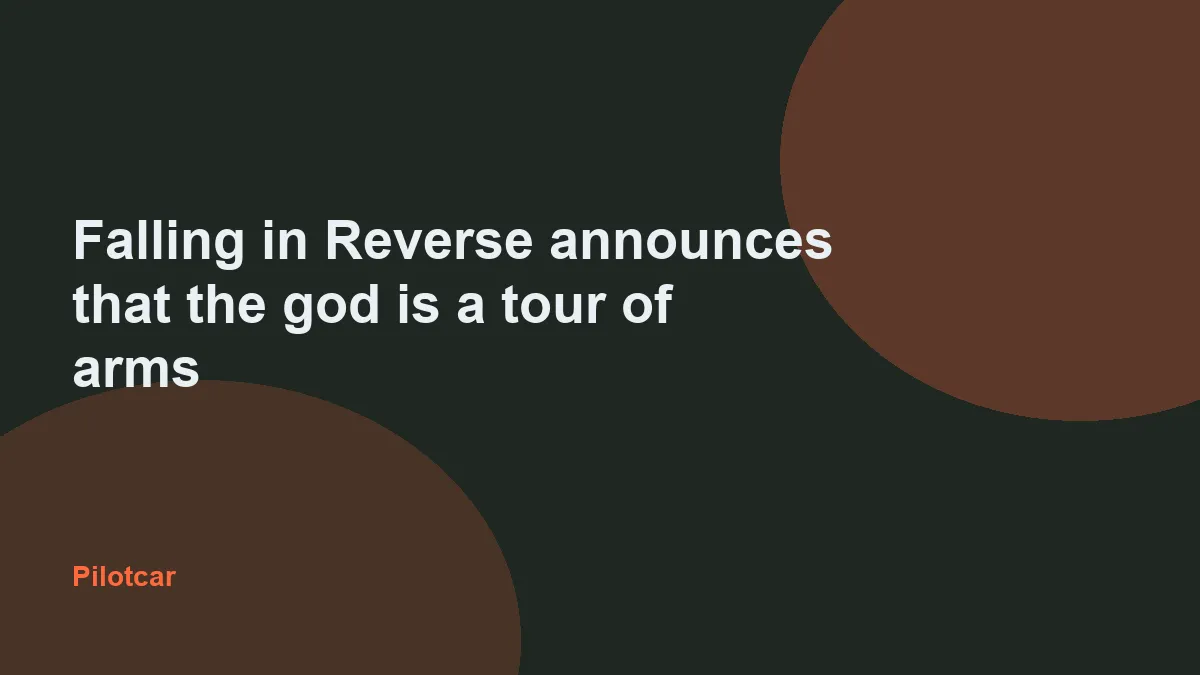Falling in Reverse announces that the god is a tour of arms — overview visual